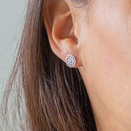 Nazca Lines Mandala Stud Earrings - Afbeelding 3