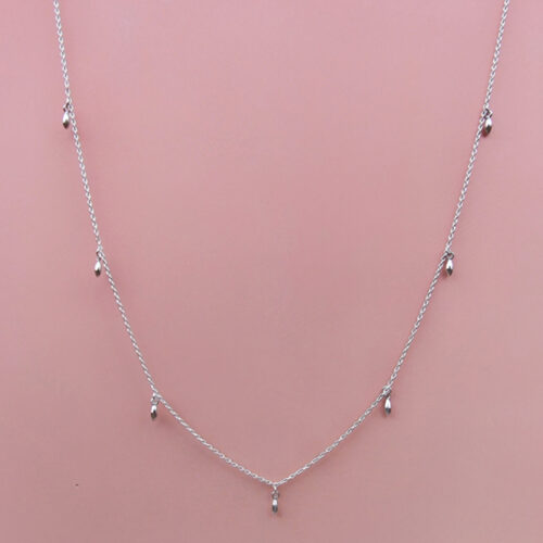 Silver Rice Grain Necklace Cambodia