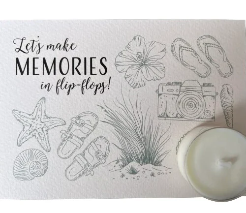 FeudeMer Theelicht wenskaart - Congrats! let’s shell-abrate!